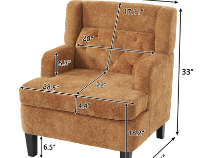 Modern Tufted Upholstered Accent Chair For Living Room