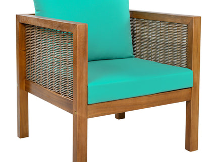 2 Piece Outdoor Armchair Set With Cushion