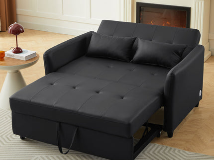 Convertible Sleeper Sofa Bed With 3 USB Ports