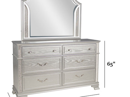 1 Piece Dresser Crystal Knobs Pull Handles Bedroom Furniture - Gray