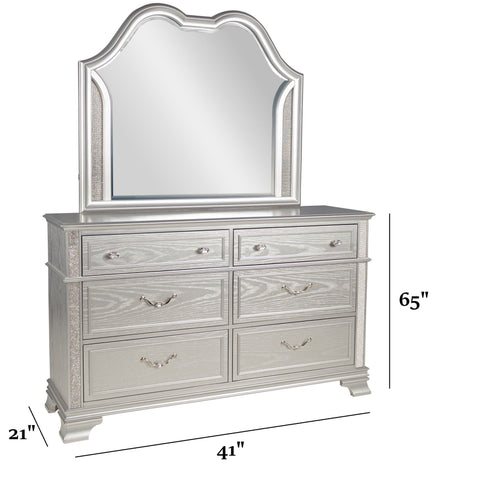 1 Piece Dresser Crystal Knobs Pull Handles Bedroom Furniture - Gray