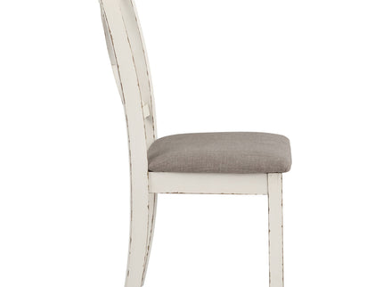 Ebers - 7 Dining Set With 2 Tone Upholstered Chairs - Vanilla White