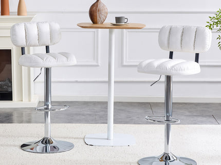 Adjustable Height Bar Stools With Footrest For Kitchen Island (Set of 2)