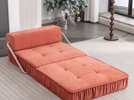 Folding Sofa With Removable Back Cushion, Convertible Futon Sleeper Chair