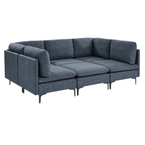 Upholstered Modular Sectional & Tall Legs