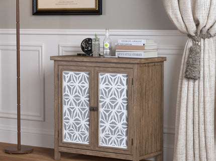 Storage Cabinet, Organizer - Brown Antique White