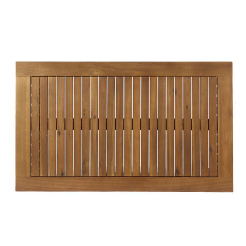 Acacia Wood Rectangular Patio Coffee Table For Outside