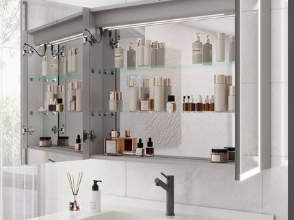 Bathroom Medicine Cabinet With Lights, LED Medicine Cabinet With Mirror, Lighted Medicine Cabinet With Defogger