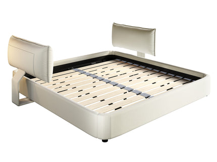 Cloud Bed Frame With Oversized Padded Movable Headboard