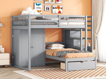 Bunk Bed With Wardrobe, Drawers