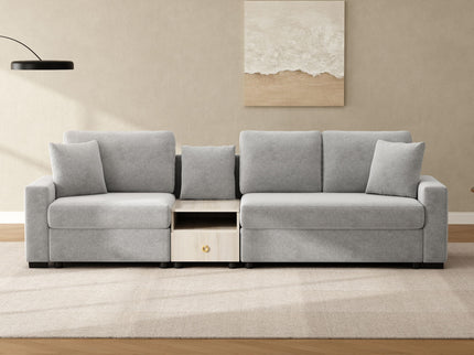Modular Sofa Couch With Storage Armrest And Center Console