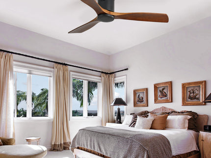 Low Profile Ceiling Fan DC, 3 Blade, Noiseless Reversible Motor, Remote Control