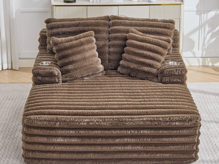 Oversized Chaise Lounge Chair Indoor With Pillows For Living Room