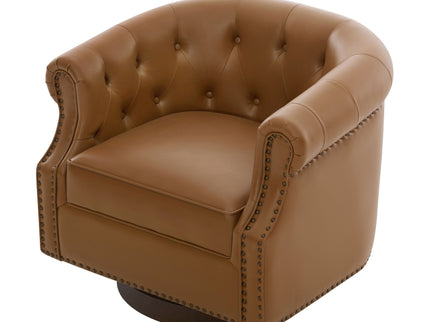 360° Swivel Accent Chair With Curved Back