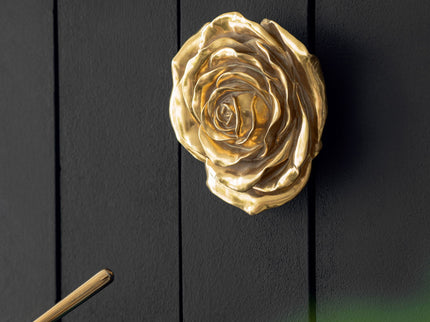 Rose Hanging Wall Accents (Set of 2) - Gold