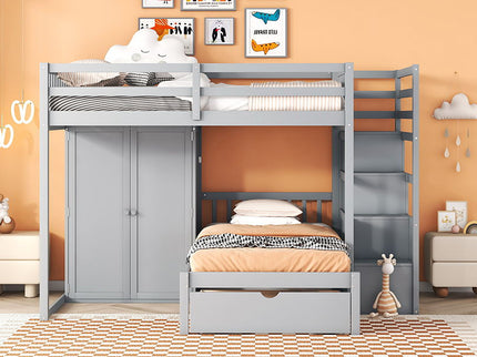Bunk Bed With Wardrobe, Drawers