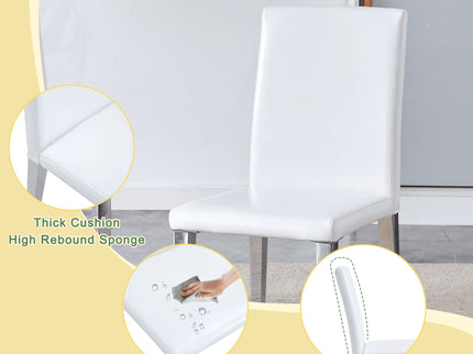 Elegant Upholstered Chairs & Metal Legs