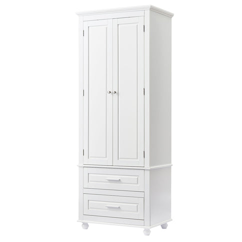 Tall Storage Cabinet With 2 Drawers For Bathroom