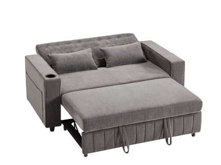 Pull-Out Sofa Bed Convertible Couch With Adjustable Backrest For Living Room