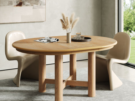 Extendable Oval Dining Table With Leaf