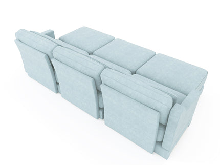 Stylish Sofa With Ottoman And Lumbar Pillows, Ergonomic Design