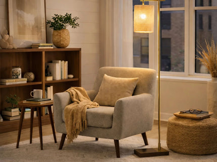 Brizo - Tall Corner Floor Lamp - Gold
