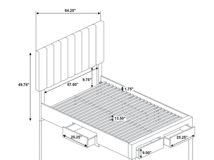 Orisa - 4 Drawer Storage Bed
