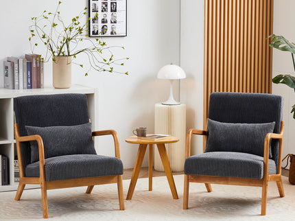 Accent Arm Chair With Pillow Upholstered