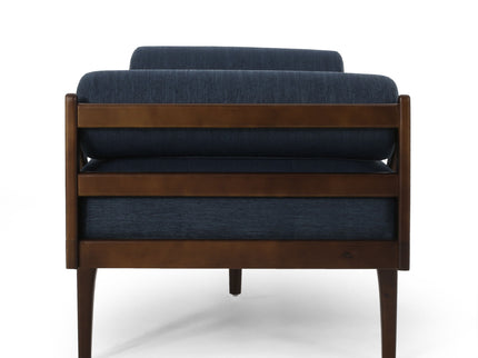 Chic Contemporary Chaise Lounge With Button Tufting And Bentwood Structure
