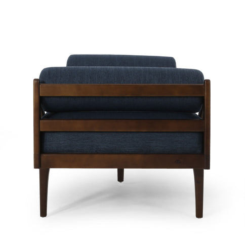 Chic Contemporary Chaise Lounge With Button Tufting And Bentwood Structure
