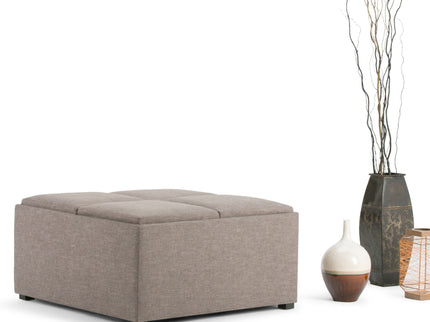 Avalon - Square Coffee Table, Storage Ottoman