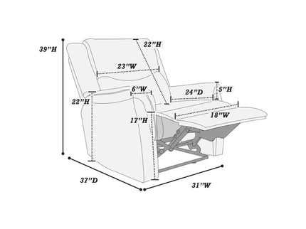 2 Piece Living Room Set With Loveseat And Recliner