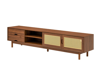 TV Stand For TVs Up To 85", Media Console With 2 Drawers - Walnut