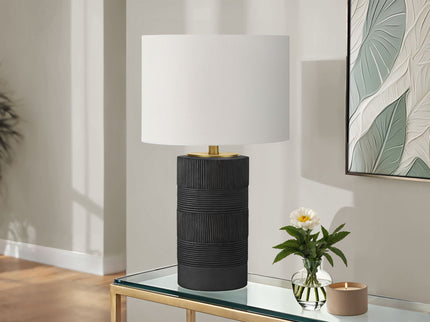 Table Lamp, Lighting, Resin, Contemporary - Black / Cream