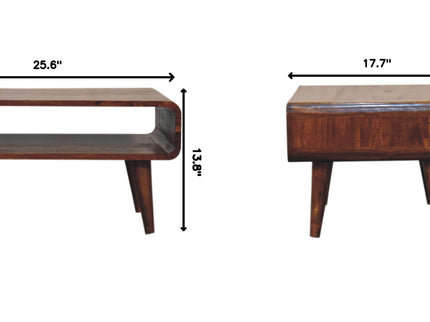 Solid Wood Open Media Unit