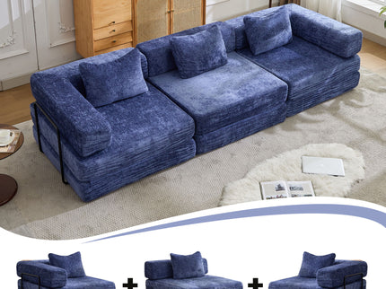 Convertible Floor Sofa Bed, Boneless Modular Sectional Sofa For Living Room