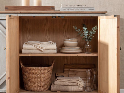 Colette - 6 Door Cabinet Sideboard - Brown