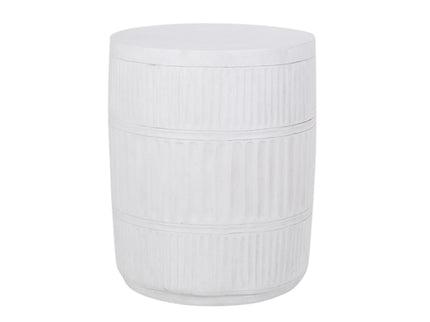 Outdoor Patio End Table - Antique White