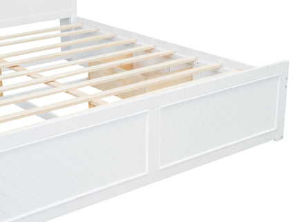 Platform Bed With Multi Storage Headboard, USB And Drawers