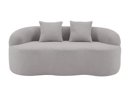 Curved Loveseat Sofa With Round Armrest