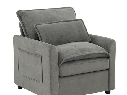 Modern Single Seat Accent Chair With Side Storage Pockets