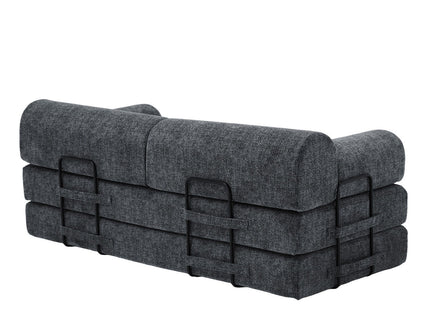 Modern 2 Tone Fabric Convertible Sleeper Sofa Bed