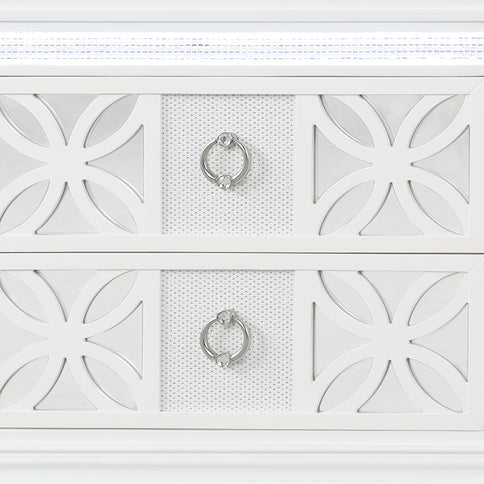 Abigale - 2 Drawer Nightstand With LED - White