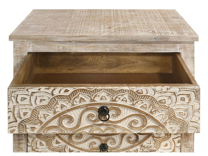 Kenzie - 3 Drawer Mandala Cabinet - White