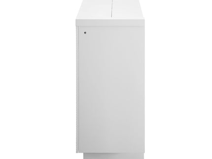 Aurora - Fireplace TV Lift With Adjustable Temperature And LED Colors - White