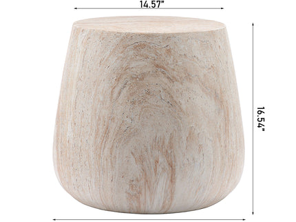 Drum Accent Coffee Table - Beige / Yellow
