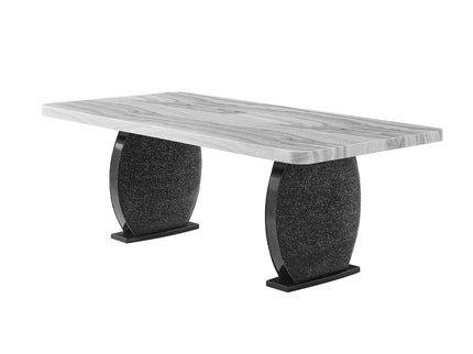 Dining Table With Upholstered Legs - Black