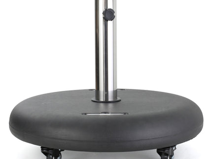 Wheelie - Round Umbrella Base With Stainless Steel Holder