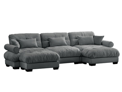 Super Comfort Oversized Modular Sectional Sofa With Movable Ottoman