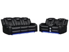 Black / 2 Pc. Sofa, Loveseat